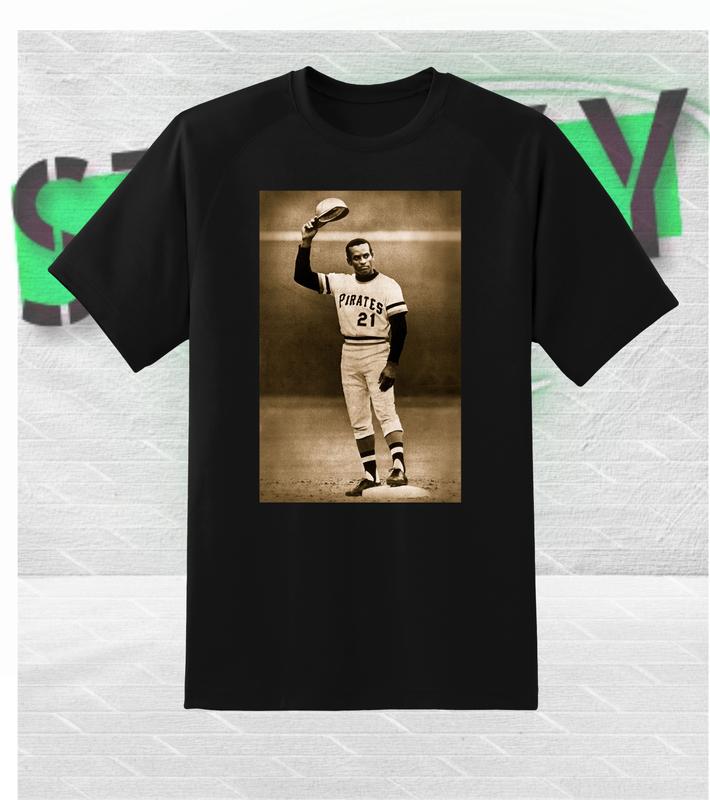 

Roberto Clemente 21 Baseball Legend Graphic Unisex T-Shirt Retro Sports Fan Unisex XXXL