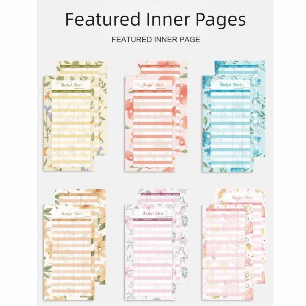 Waterproof Money Saving Binder PU Money Planner Portable Cash Budget Book  Daily Bookkeeping