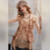 UNIFREE Tie-Dye Butterfly Print Chiffon Camisole