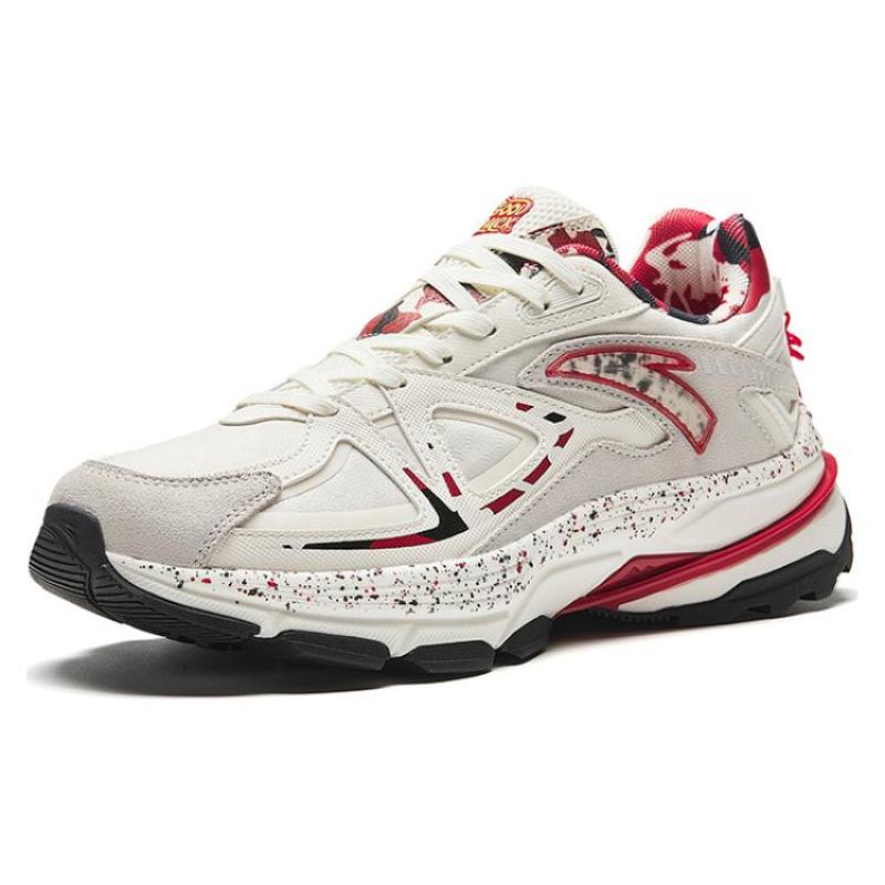 Anta Walker Low-Top Casual Shoes Women's Gray Red Sneakers 122418890-8