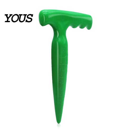 Outdoor Soil Digger Seeds Dispenser, Handheld Garden Seeder Sower with 5 Dial Settings, Ergonomic Plastic Planting Hole Puncher Dibber, Plant Labels,