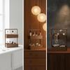 Paper Tray Organizer with Handle Wooden Desktop Storage Rack Compact for Dresser