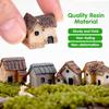 VANZACK Set of Miniature Micro Village Landscape Resin Thatched Huts for DIY Tabletop Bonsai Accessories 8-Piece Houses, Models, Terrariums, Decor,