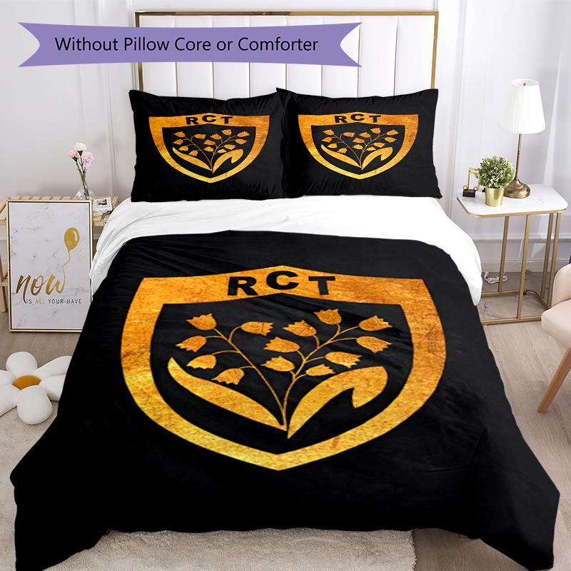 3pcs RC Toulon Bedding Set Duvet Cover Closure Includes 1 Duvet Cover & 2 Pillowcases, Soft and Comfortable for All Seasons.