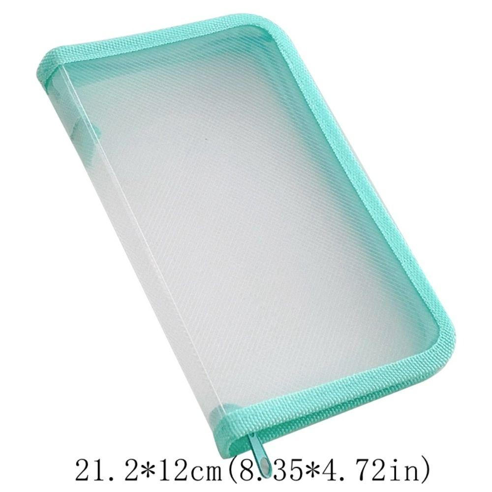 A6 Transparent Zipper Pouch Multifunctional Stationery Organizer Pouch File Folder Bag Kids