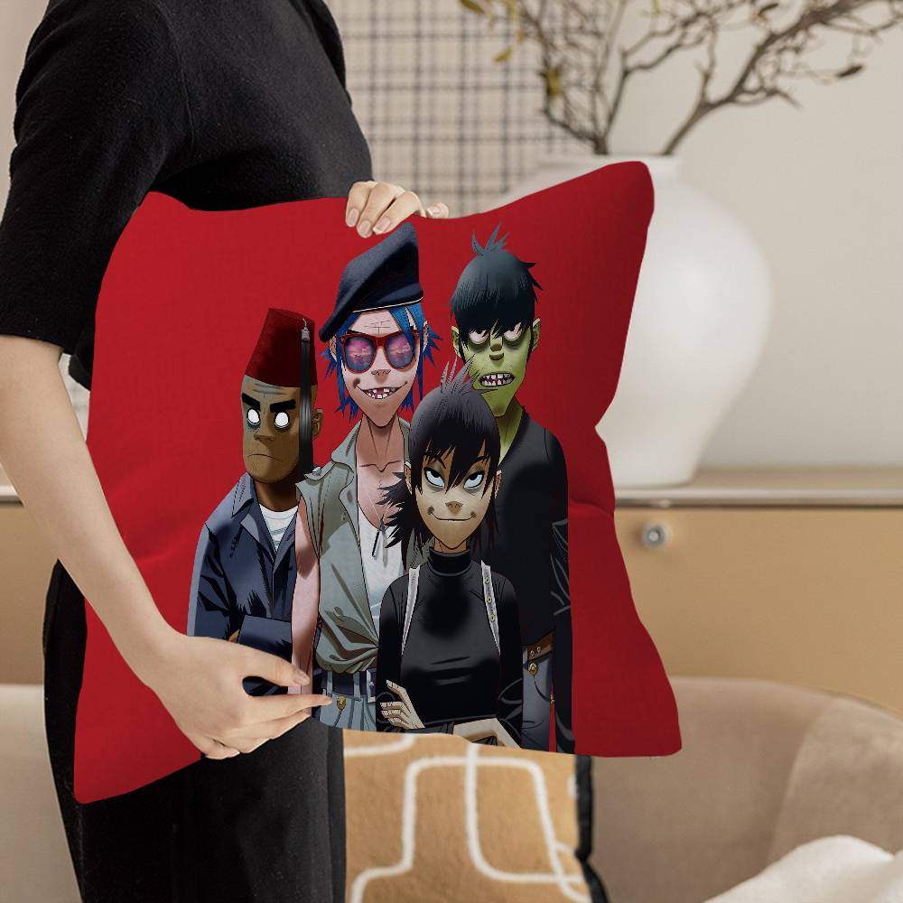 

G-Gorillaz 45*45cm Cushion Cover Pillow Cover Decor Pillowcase Home Pillowcase for Couch Pillow 12x12Inch