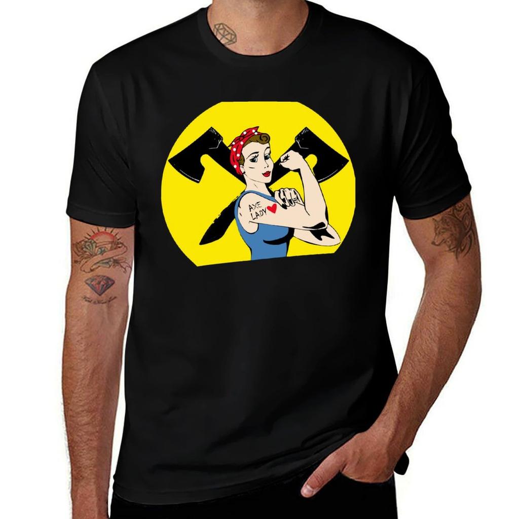 Axe Lady The Axe Shoppe Tshirt Long Lasting Casual Tshirt