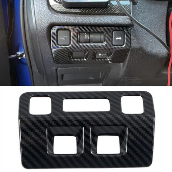 For Subaru WRX STi 2015- Carbon Fiber Interior Head Light Switch Cover Trim