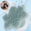 Mini Soft Silicone Exfoliating Brush Cleanser Manual Body Cleansing Facial Care Portable Scrubber Shower Silicone Bath Brush