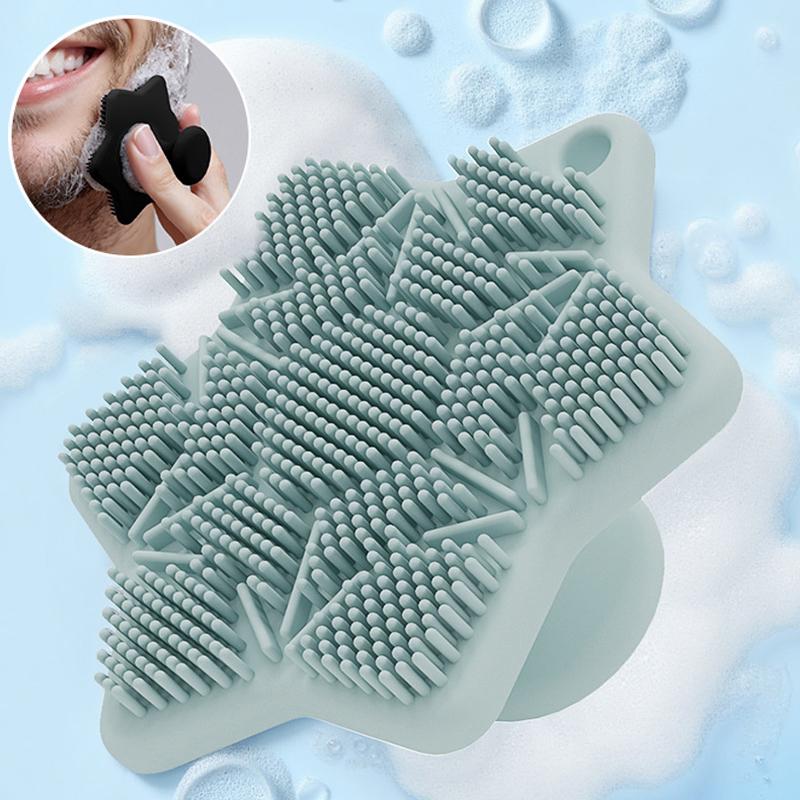 Mini Soft Silicone Exfoliating Brush Cleanser Manual Body Cleansing Facial Care Portable Scrubber Shower Silicone Bath Brush