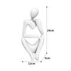 Abstract Thinker Carved , White Large Modern Artwork Elegant Artistic Figurine Statue Crafts for