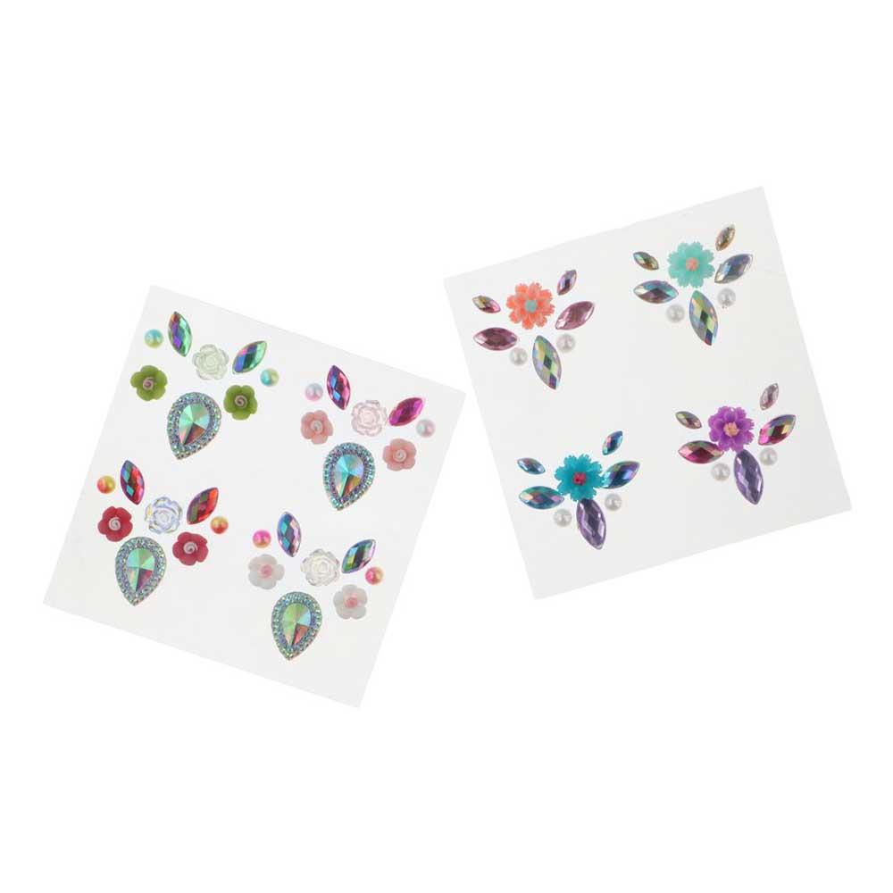3D Face Body Rhinestone Stickers DIY Children Gem Stickers Forehead Tattoo Stickers Kids