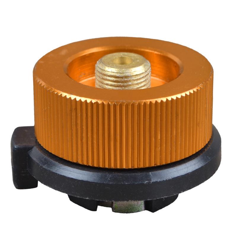 Round Gas Can Stove Adapter - Self-Closing, Long Burner Converter