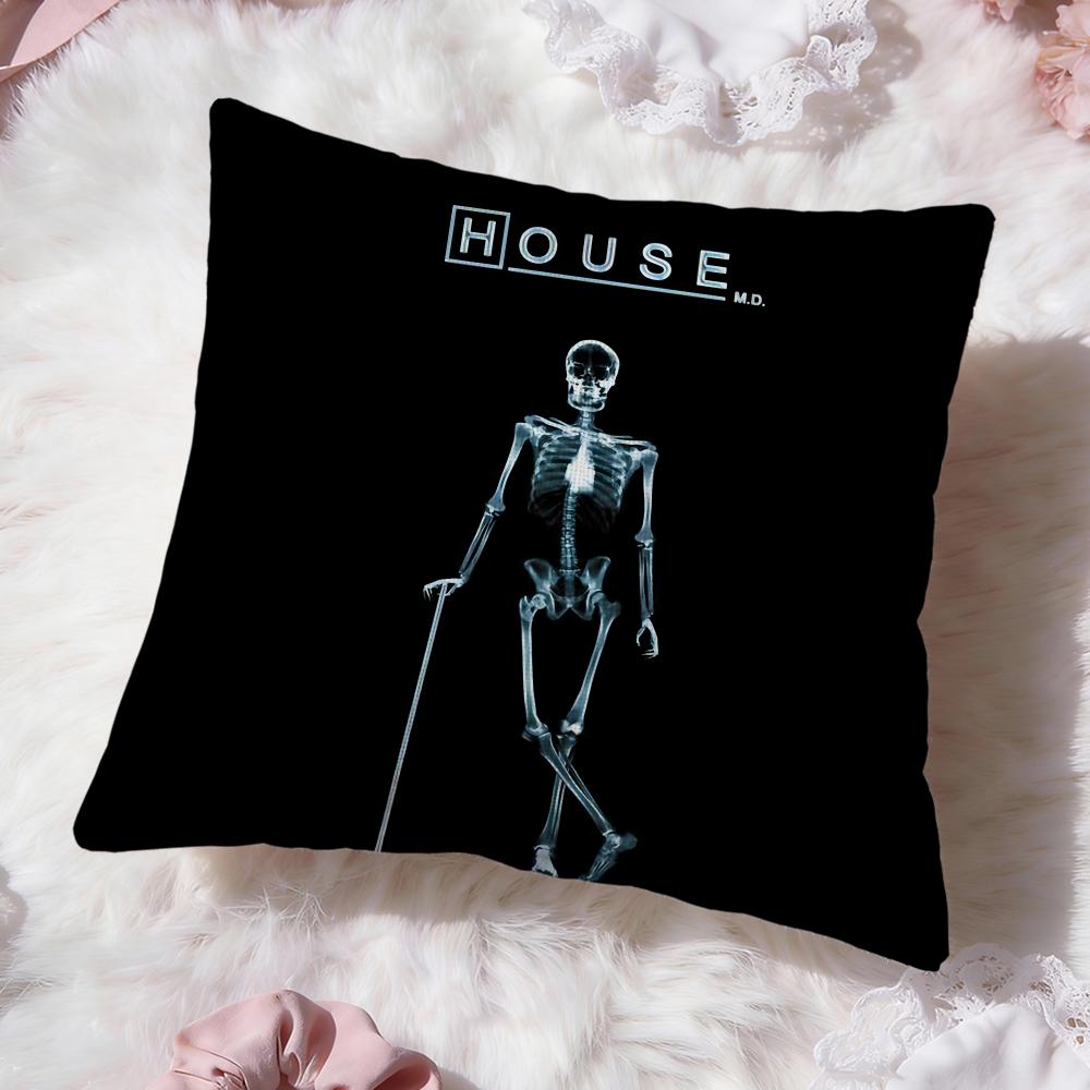 Dr H-House Tv Show Cushion Cover Premium Comfort Reversible Pillow Cove -Two In One Design for Any Room & Car Interior