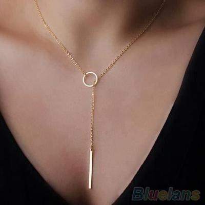 Halskette - Damen - Legierung - Gold - 50cm - Y-Form