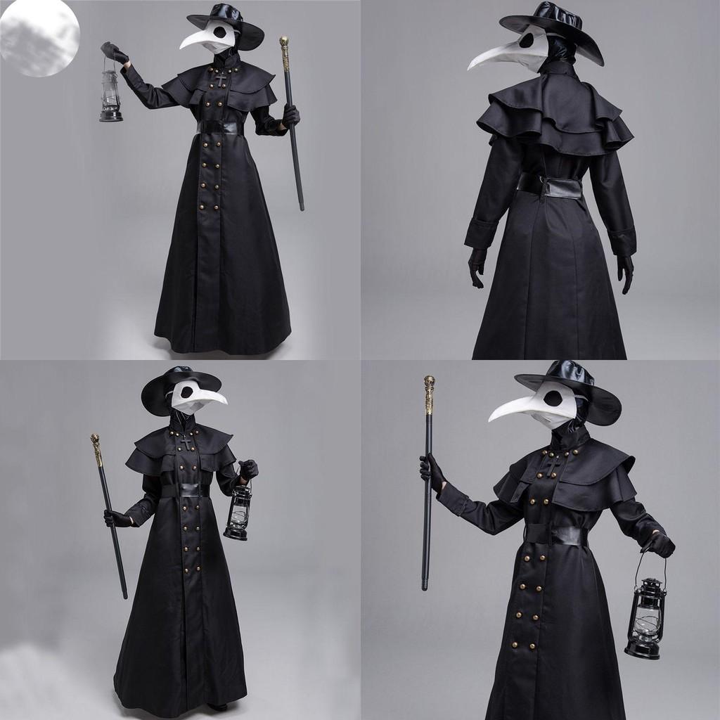 Alluring Plague Doctor Costume Get Ready For Halloween And Cosplay With This Medieval Hooded Robe Mask And Hat For Monk Cosplay