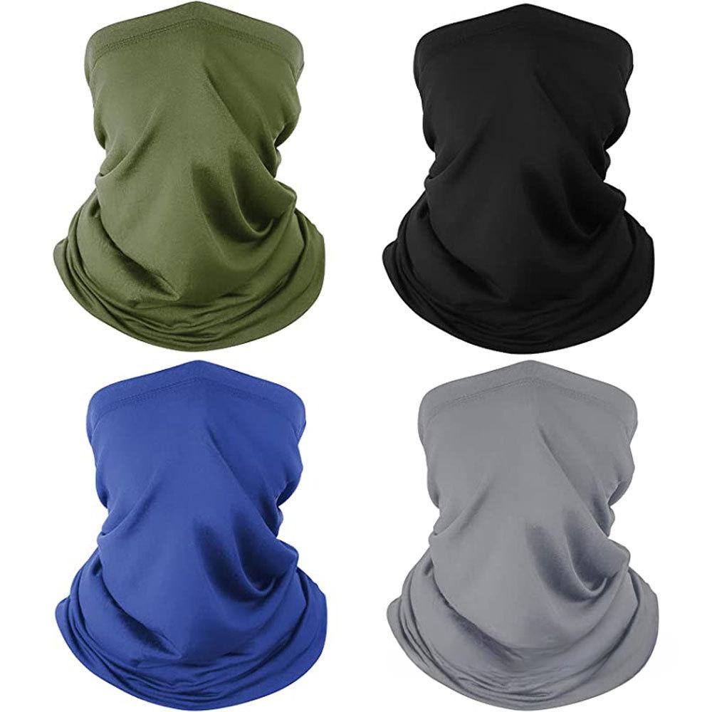 

Outdoor Sunscreen Breathable Scarf Ice Silk Unisex Fishing Cycling Mask Tactical Hiking Face Cover Neck Gaiter Half Mask One Size чорний