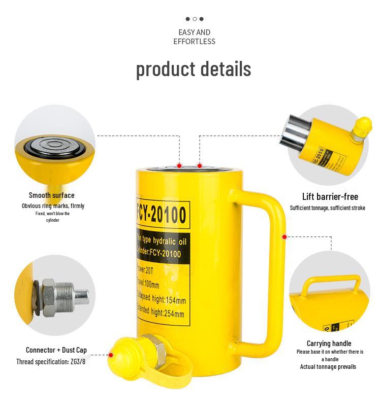 Ultra-Thin Electric & Manual Hydraulic Jack 10t-100t, Split Type (Lateral)