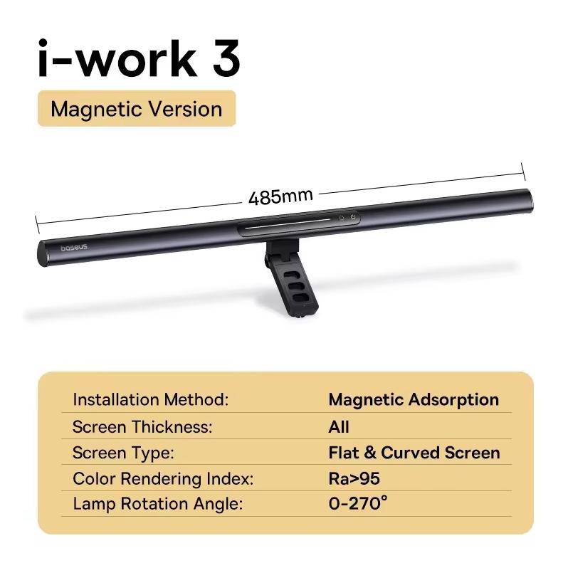 Baseus monitor screen hanging light computer back magnetic night light reading light touch strip infinite adjustment