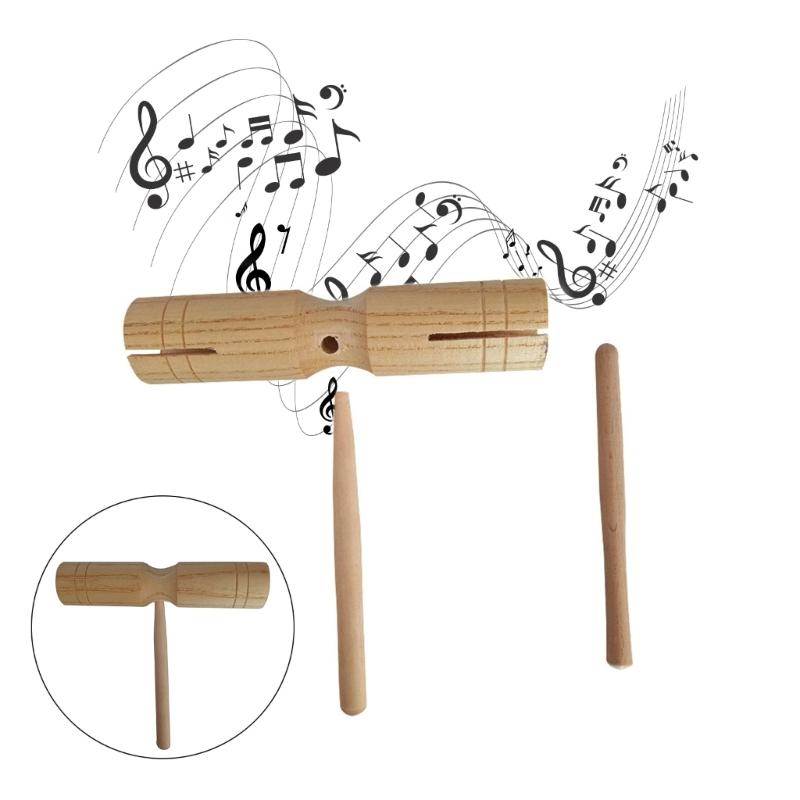 Double Boom Music Musical Instrument Toy Percussion Childrens Baby Puzzle Toy Shaker Baby Child Wood Orff Percussion Toy