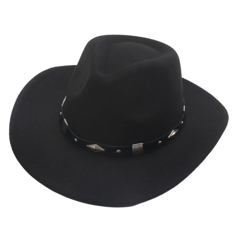 Love Top Western Cowboy Top Hat Jazz Dance Tibetan Tibetan Tibetan Hat Bent Edge Felt Hat