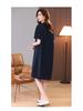 Plus Size Mid-Length Summer 2025 Cotton-Linen Dress for Women - Fashionable, Age-Reducing Style for Middle-Aged Mothers