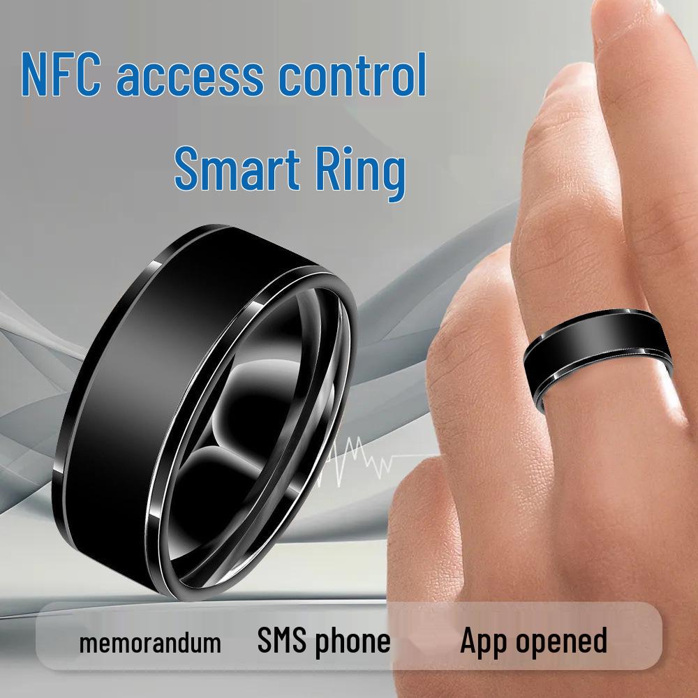 NFC Smart Solar Ring: Multifunctional Android Magic with Temperature Sensor