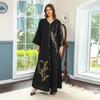 AB309 Dubai Embroidered Sequin Long-Sleeve Dress for Women