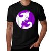 Yin Yang Cats Cute Meditation Cat Yoga Tshirt Plus Size Basic Short Sleeve Top Tshirt
