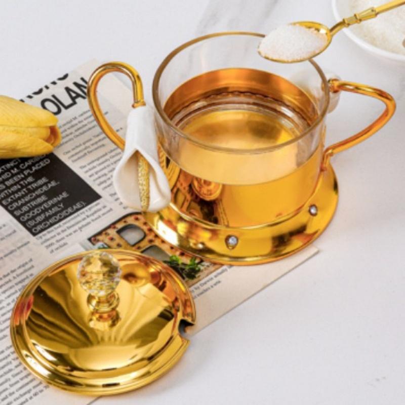 Seasoning Salt Jar Bowl With lid and Spoon Salt Bowl Organizer Glass Cream Jar Sugar Holder for Coffee Beans Pots Kitchen Tools