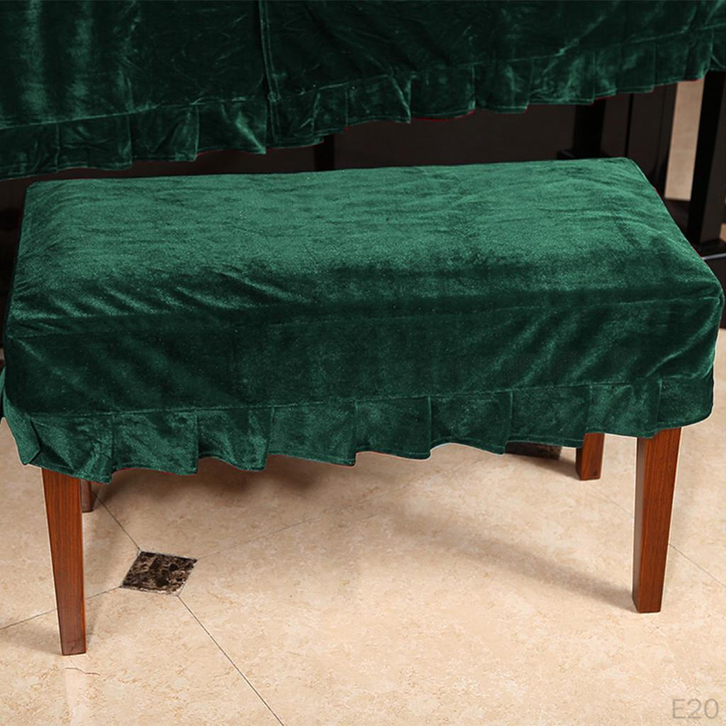 1-Seater / Premium Pleuche Piano Stool Cover Sleeve with Macrame Decorated VARIOUS COLORS