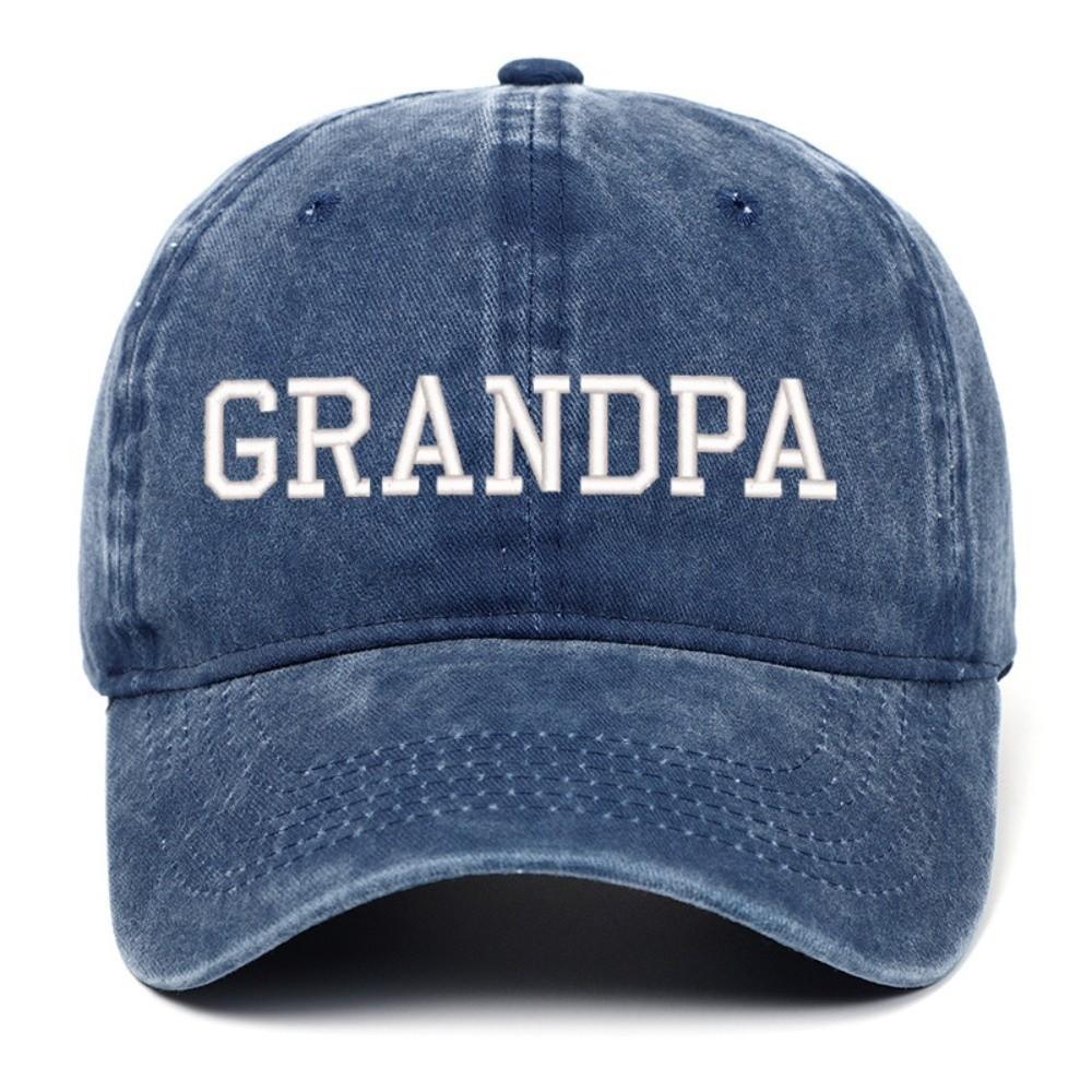 Adjustable Grandparents Baseball Hats Vintage Embroidery Baseball Cap GRANDPA GRANDMA Caps Gifts Dark Blue GRANDPA