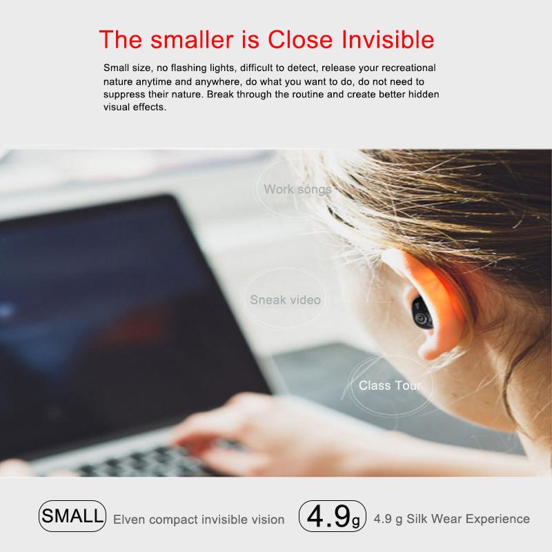 Handsfree Stereo Headset TWS Earbud With Microphone Mini Invisible Ture Wireless Earphone Noise Cancelling Bluetooth Headphone