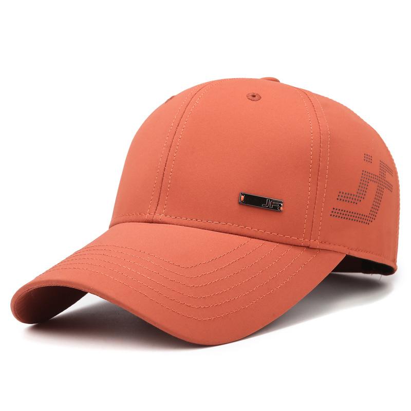 New Fashion Baseball Cap Iron Label Perforated Hard Top Leisure Outdoor Sports Shade Sunscreen Versatile Men's and Women's Cap