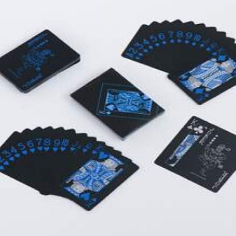 Black Gold A Deck Of Plastic Waterproof Playing Card Group Poker Suit Creative Magic Board Game Gathering Toy Entertainment Gift