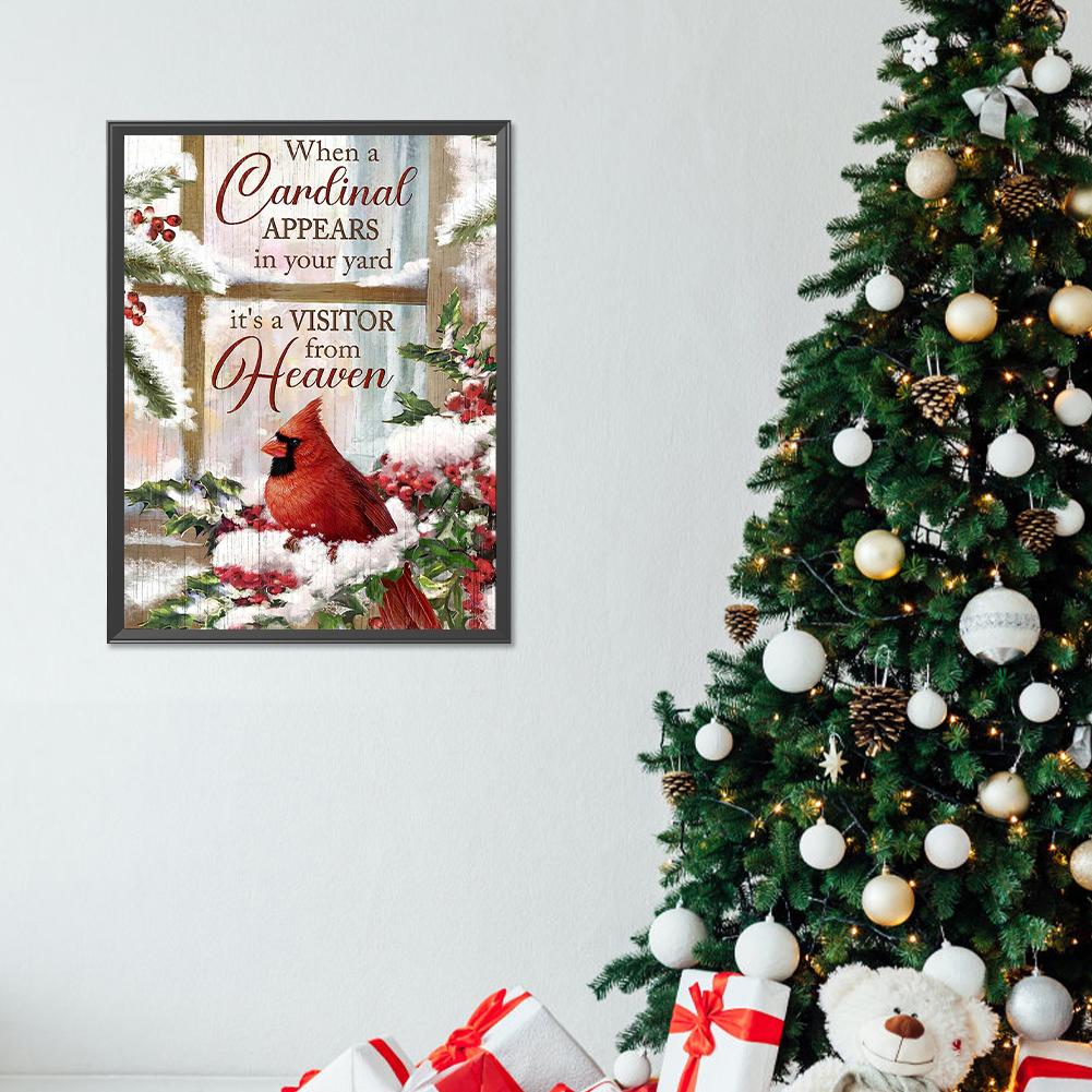 5D DIY Full Round Drill Diamond Painting Cardinals Kit Home Decoration Art Craft