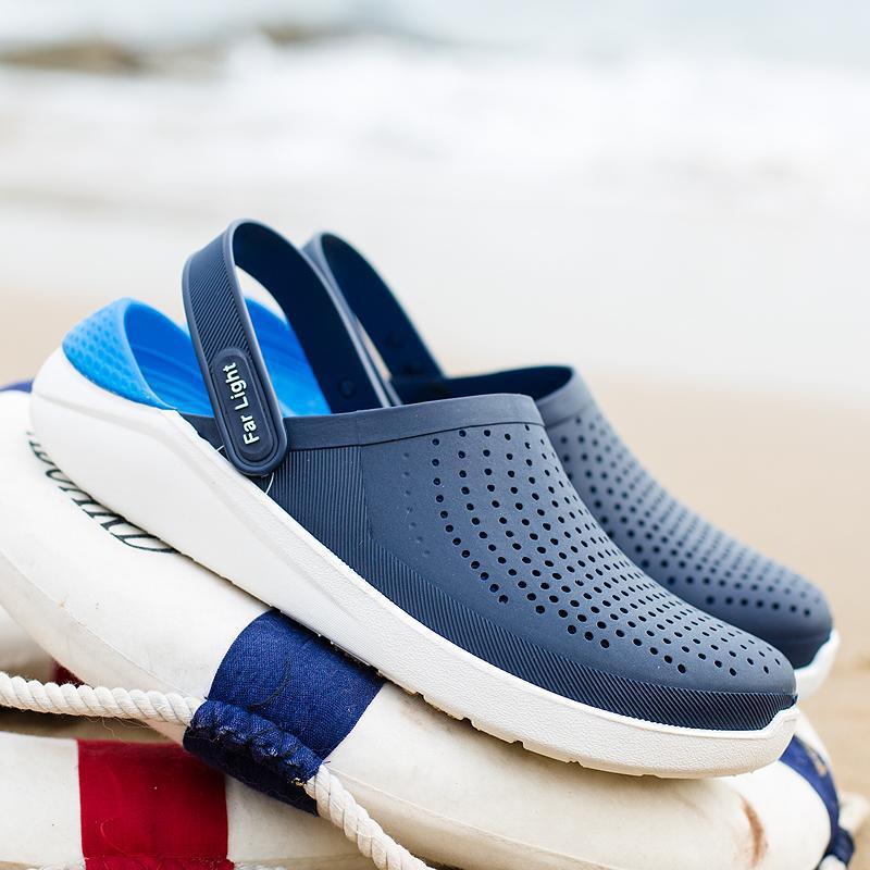 Sandales d'été pour homme, extérieur, antidérapantes, imperméables, résistantes à l'usure, respirantes, claquettes sportives pour la conduite
