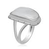 Natural Moonstone 925 Sterling Silver Handmade Spilt Shank Tringle Shape Gemstone Ring For Women & Girls