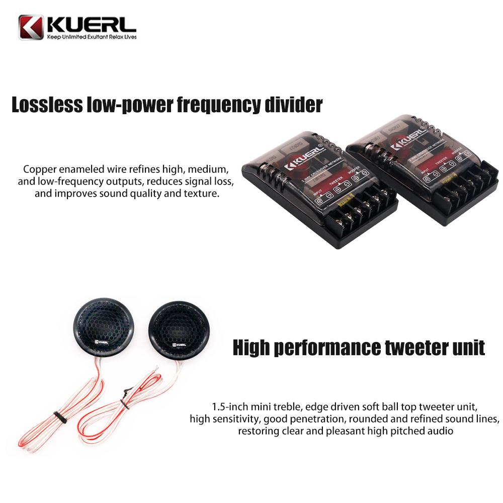 6.5 Inch Front Door Tweeter Subwoofer MAX160W High Quality 2-Way Car Speaker Set High Power Car Speaker Automobile Audio Upgrade