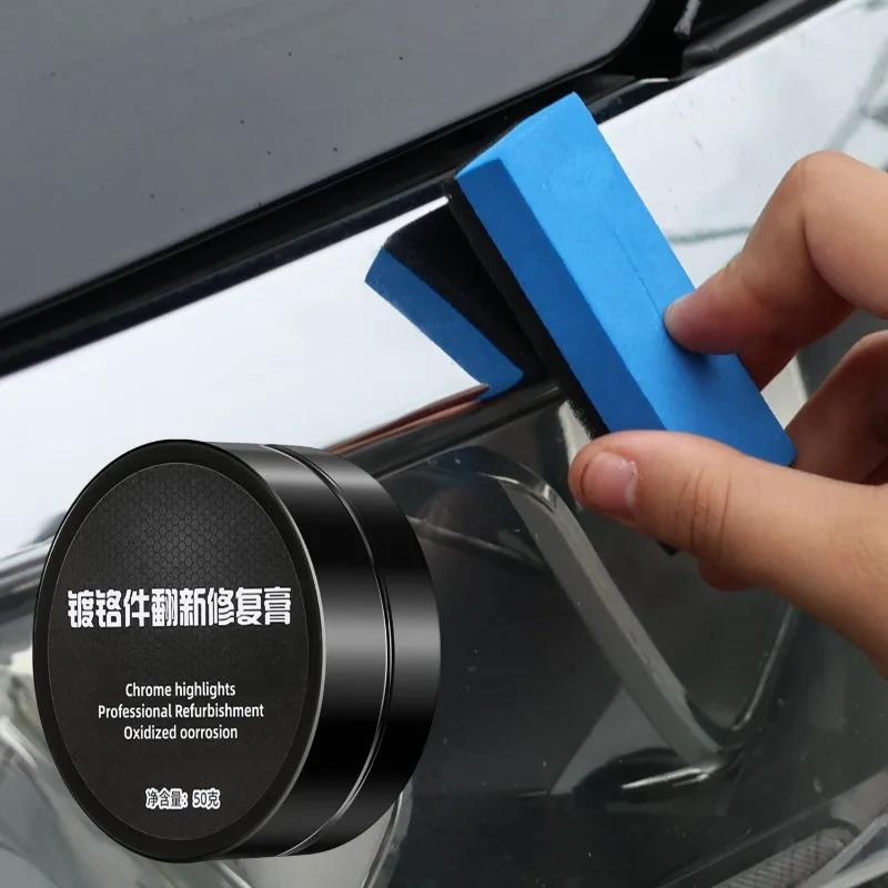 Universal Chrome Restoration Polish Metal Shine Renovation Compound for Car Door Handles Windows Trim Chrome-Plated Repair Paste