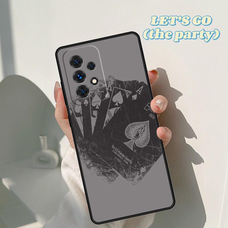 Poker Playing Cards Phone Case For Samsung Galaxy A42 A31 A40 A51 A71 A32 A80 A91 A52 A72 A73 A20e A21S A50 A70 A11 A12 Cover