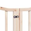 6 Piece Foldable Dog Gate with Door 300 cm Poplar Wood