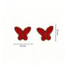 Large Stainless Steel Butterfly Earrings - Drip Oil Style, Fashionable & Creative Ear Studs for Daily Wear