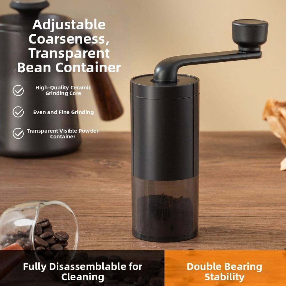 Manual Electric Coffee Grinder Compact Portable for Home Office Kitchen Adjustable Grind Size USB Rechargeable