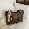1Pc Premium Silk Scarf Handbag Spring New Versatile Ins Shoulder Armpit Bag Retro Commuter Tote Bag