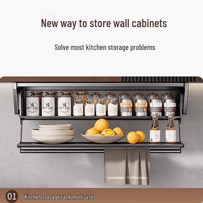 Kitchen Cabinet Overhead Space Capsule Pull-Out Basket