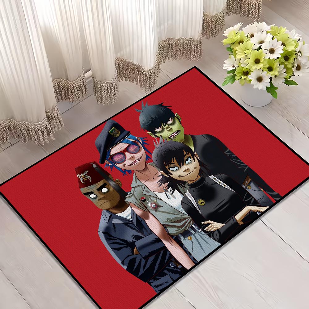 

Fictitious Door Mat For Bedroom Decoration Kitchen Bath Carpet House Super Absorbent Band Rock G-Gorillaz Rug Foot Non-slip SJR40x60CM