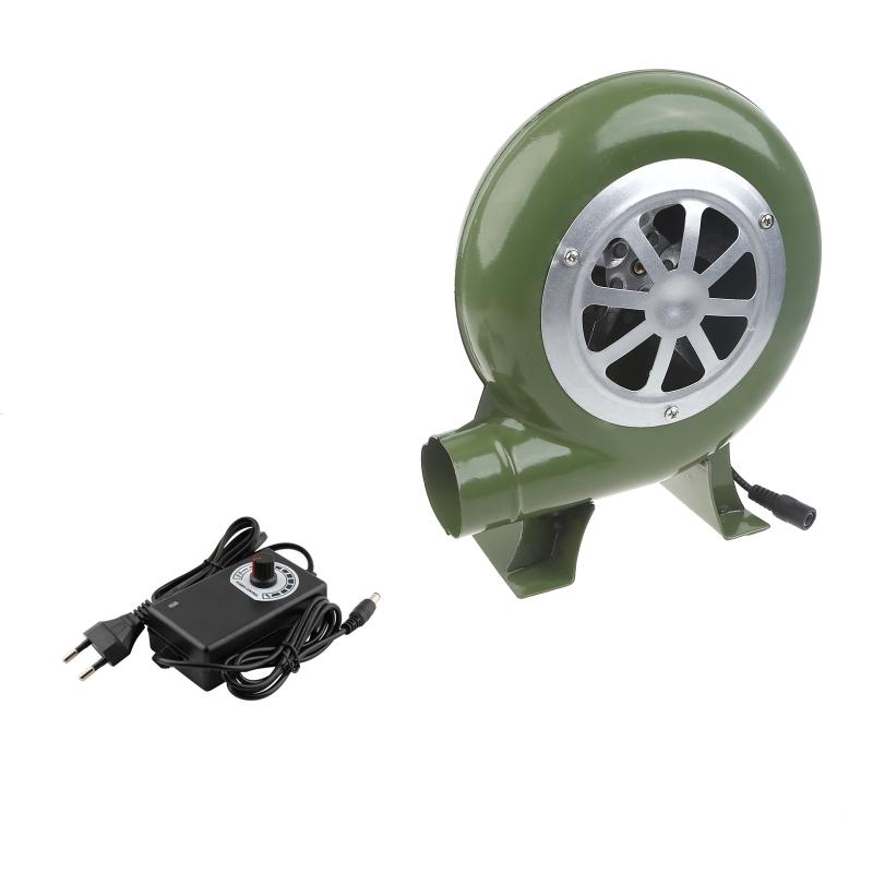 Electric BBQ Fan Air Blower DC12V Camping Cooking Stove Bellows Fan + Air Duct