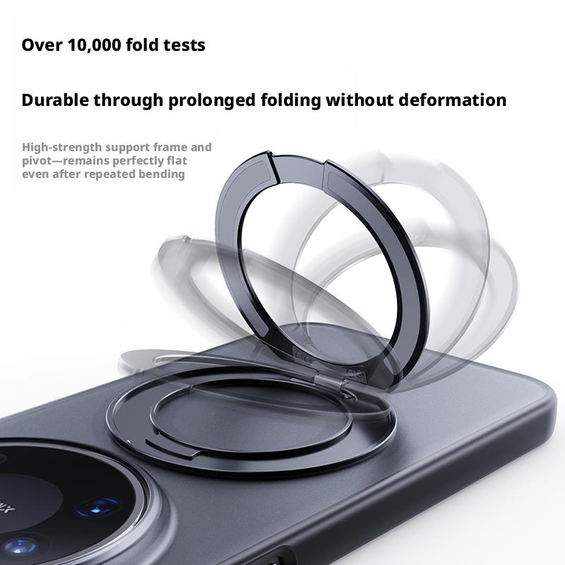 For Huawei Mate 80 Pro Max,80/80RS/80 70 60 Pro Plus,Case Skin-feel Matte Translucent 360° Holder Ring Magnetic Protective Cover
