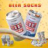 1 pair of mid-length unisex socks with beer can pattern, novel, creative and interesting gift, comfortable and breathable, suita